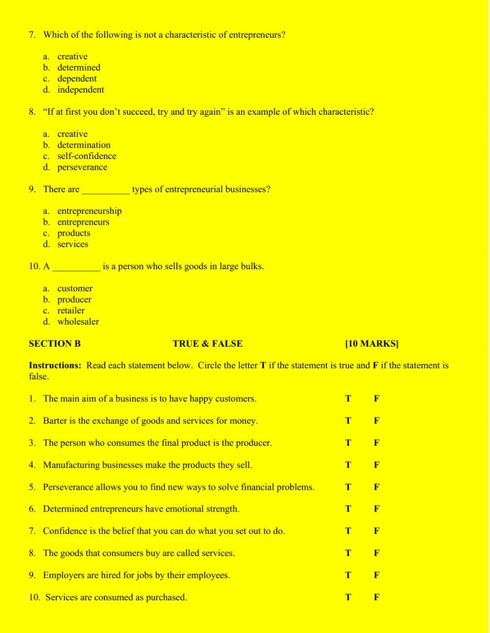 Grade 8 Christmas Term Revision