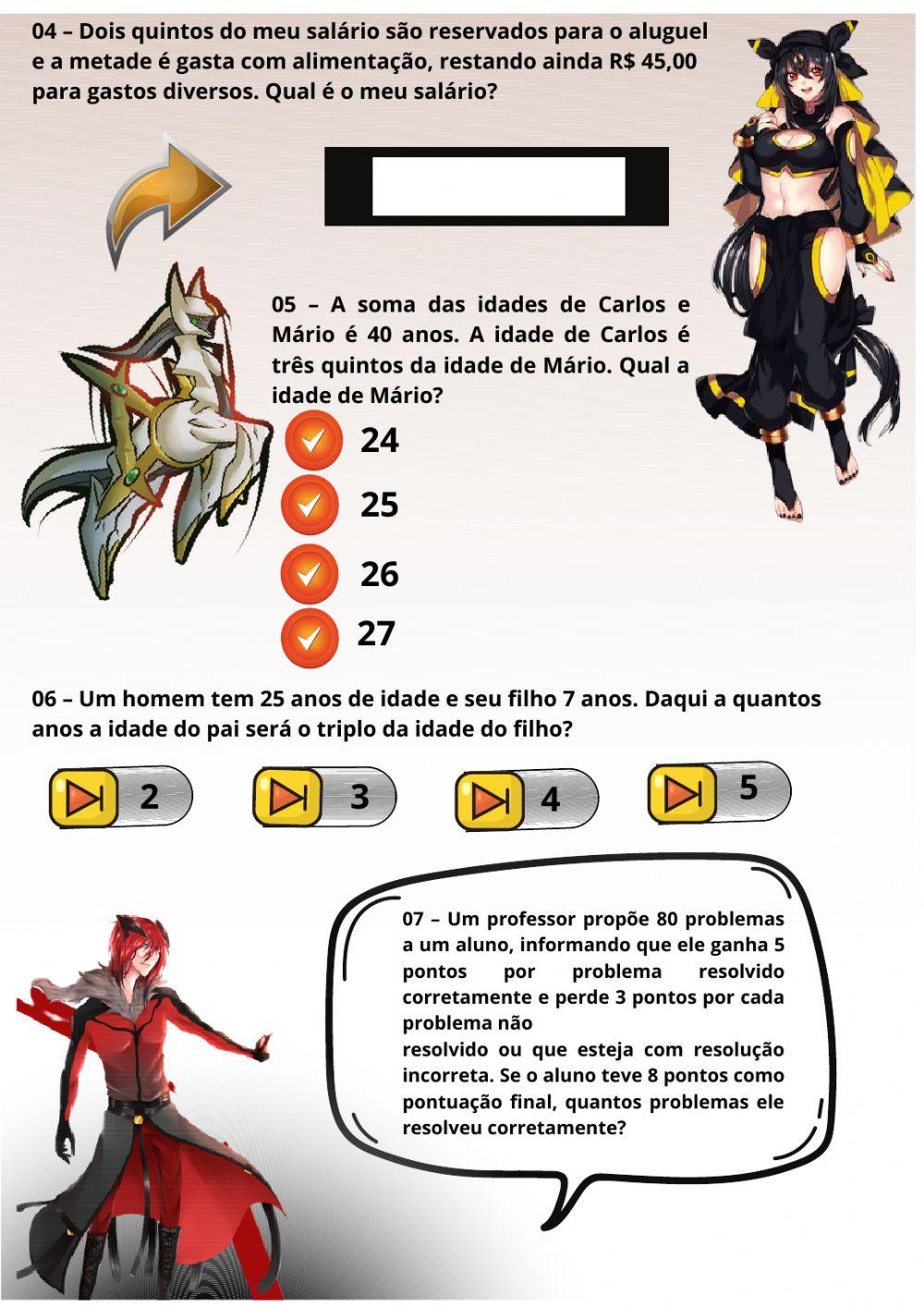 Equação do 1° grau