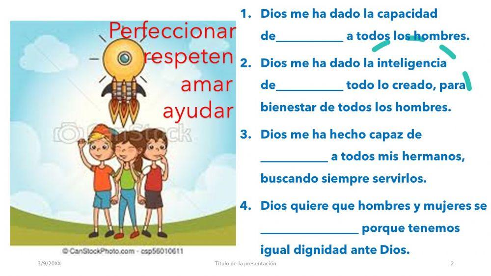 Capacidades que Dios me ha dado