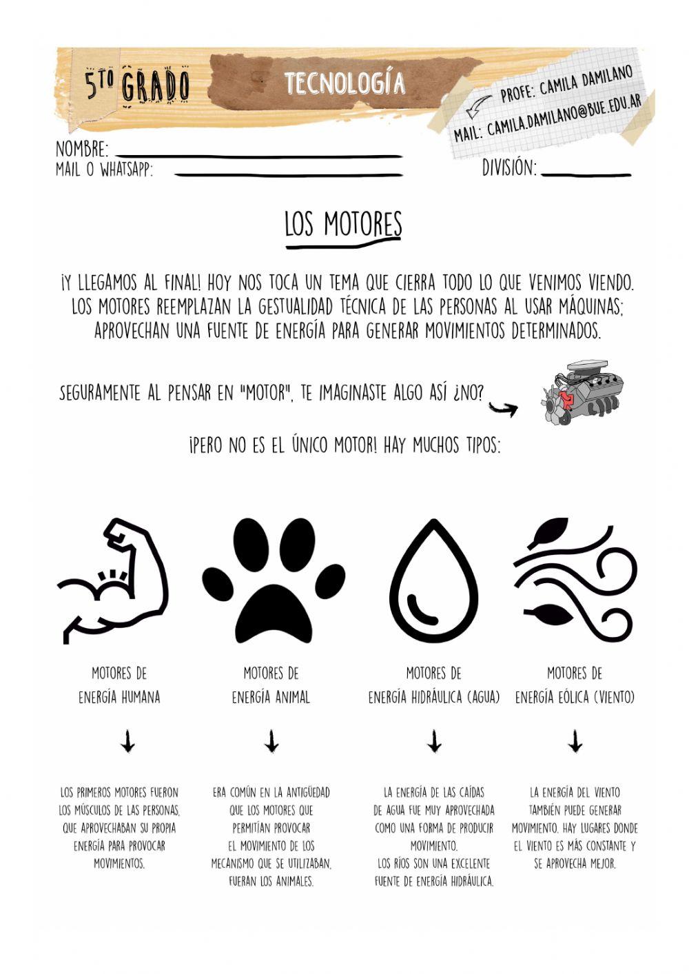 5to - Tecnología - Los motores