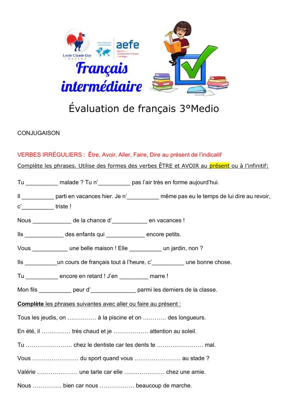 Révisions de francais
