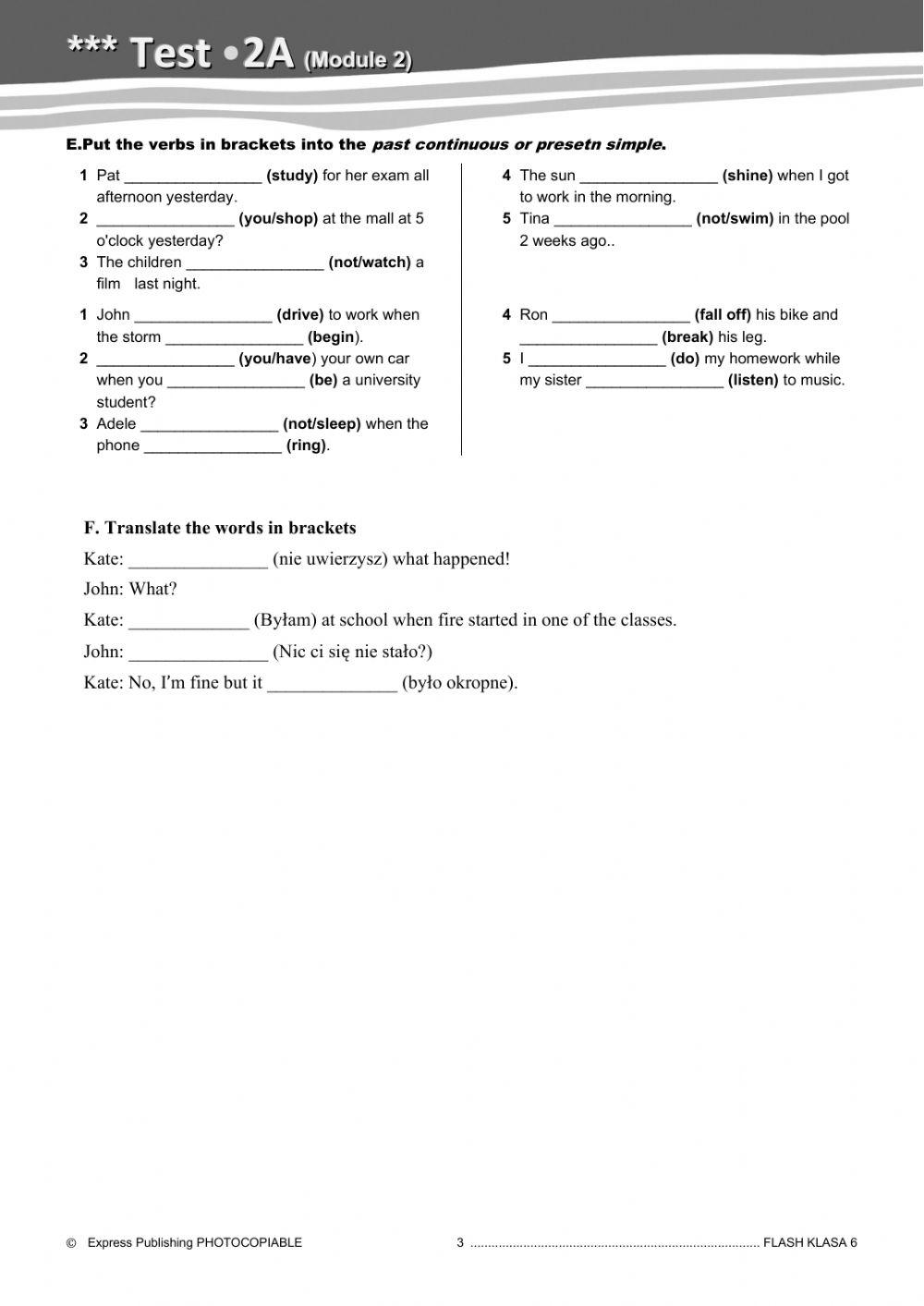 Poprawa Flash 6 Unit 2