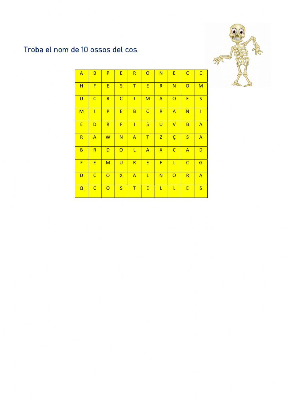 SOPA DE LLETRES OSSOS
