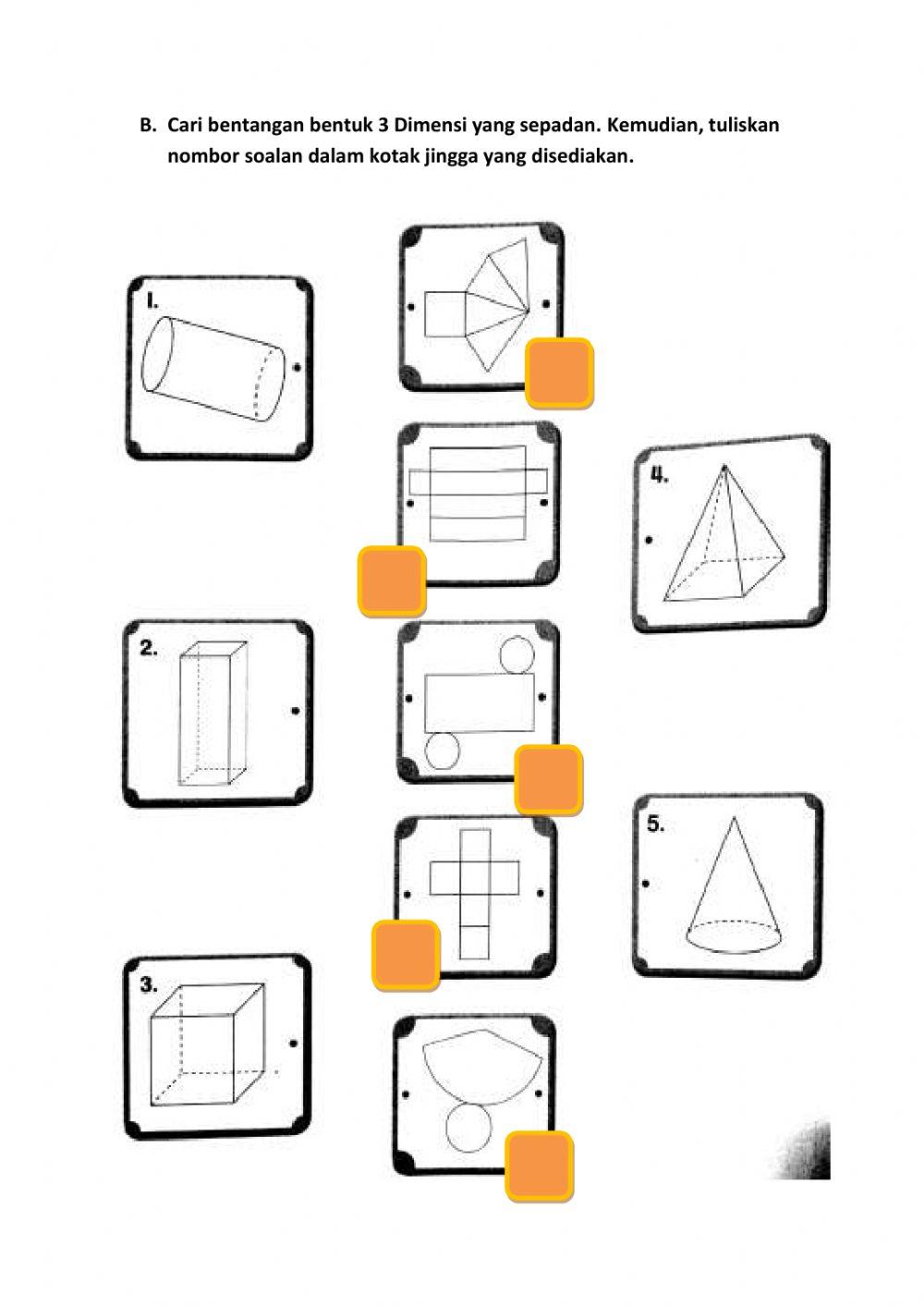 Bentuk online pdf worksheet | Live Worksheets
