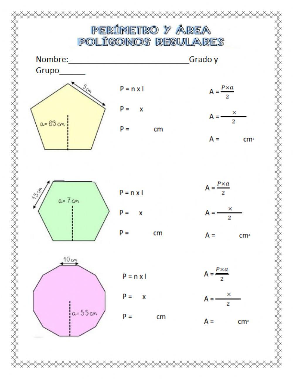 Perimetros y area poligonos