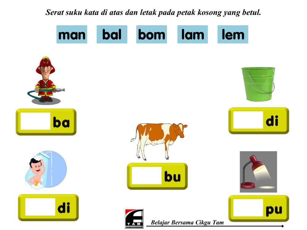 Latihan Perkataan KVK+KV