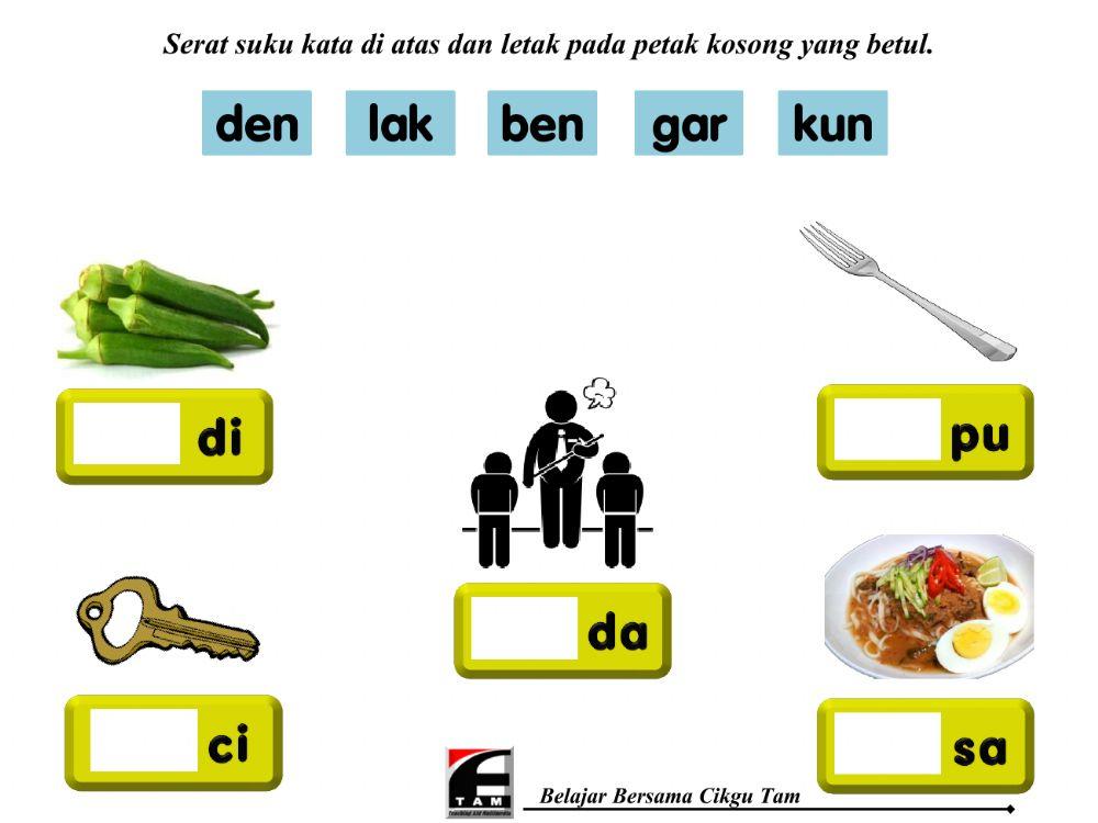 Latihan Perkataan KVK+KV