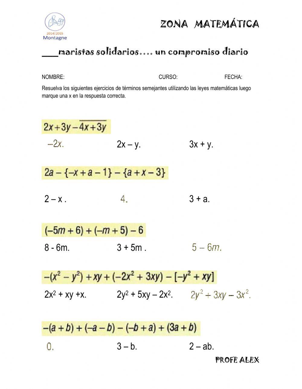 TERMINOS SEMEJANTES (signos)