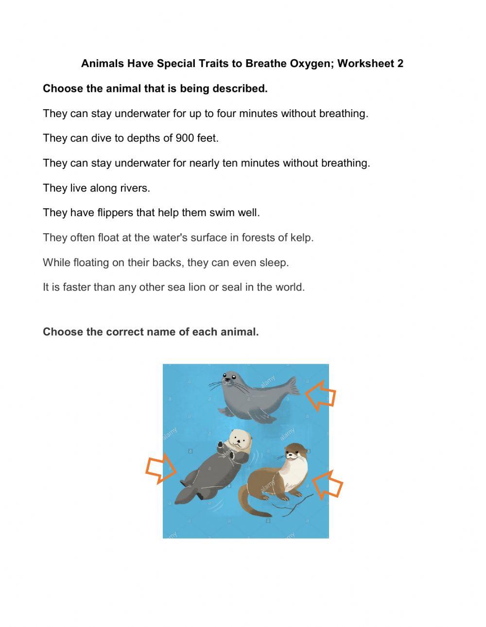 Traits for breathing oxygen