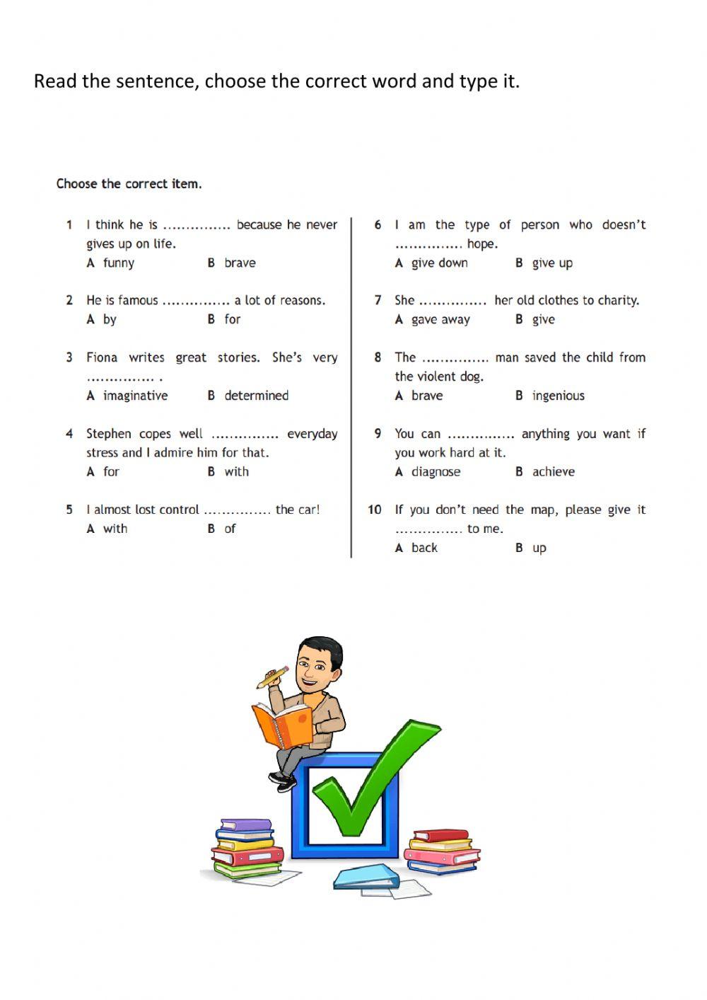 Vocabulary test. Module 3. Spotlight 7