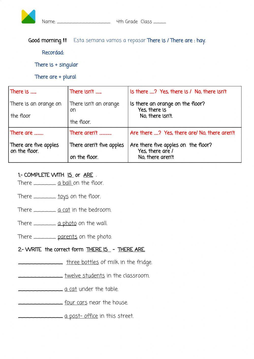 City places - There is- There are