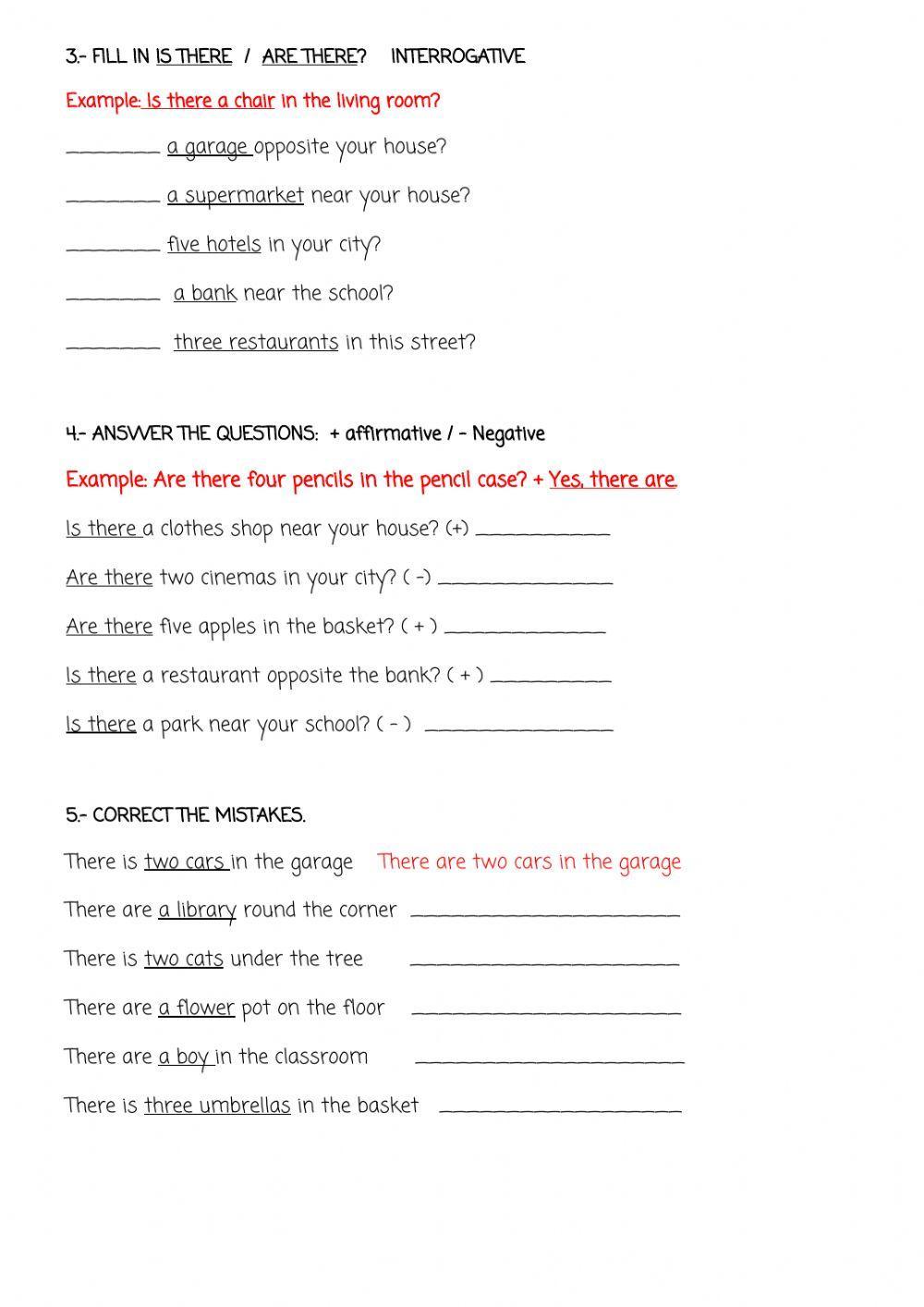 City places - There is- There are