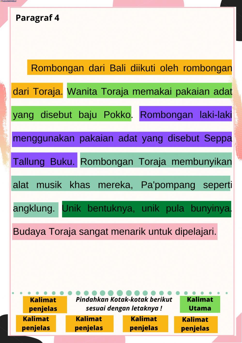 Gagasan pokok dan pendukung
