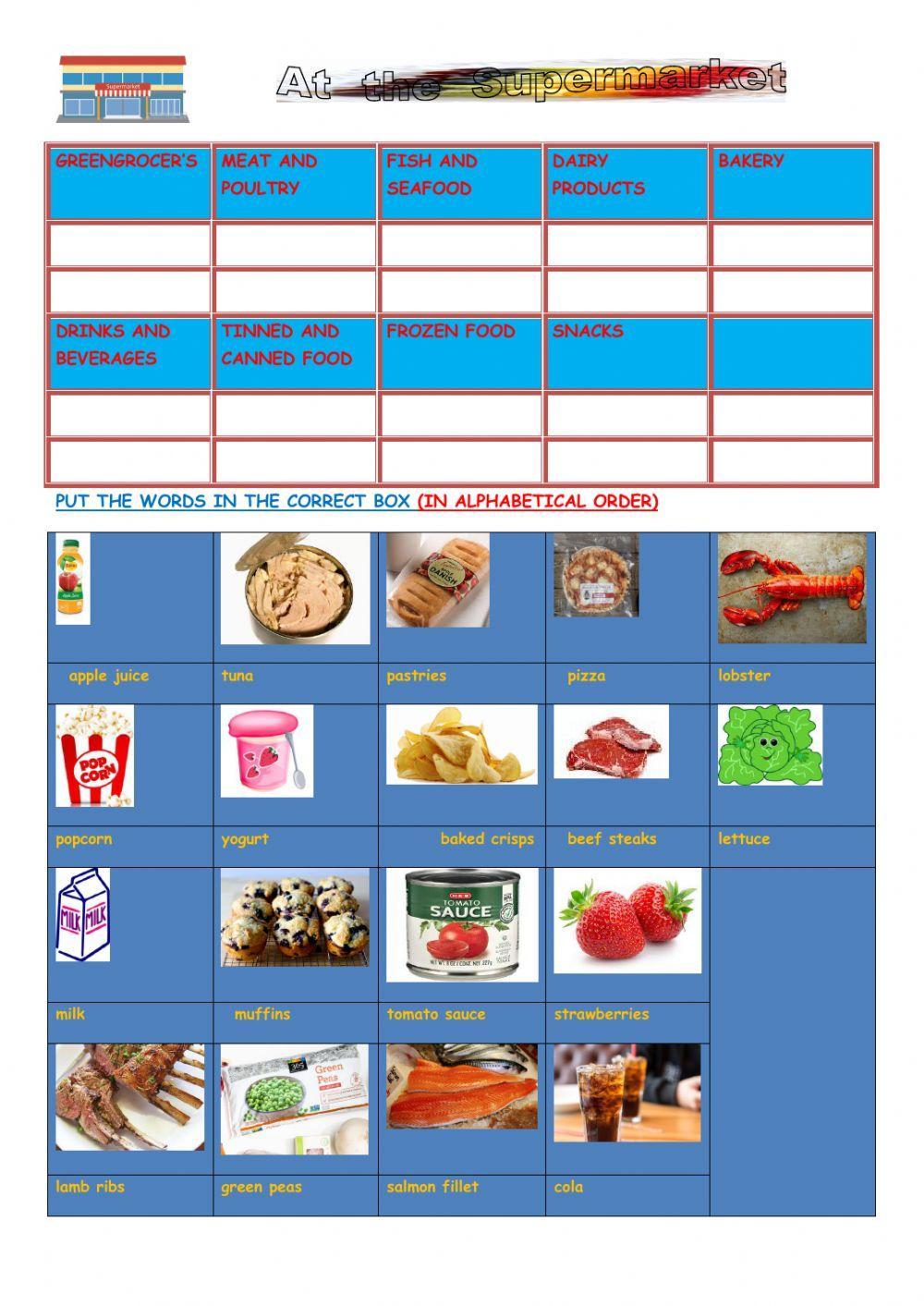 Supermarket Food Sections