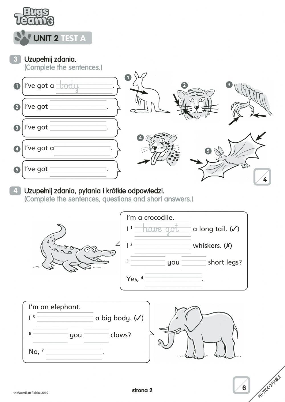 Bugs Team 3 Unit 1 Słówka bugs team 3 test unit2 online exercise for | Live Worksheets