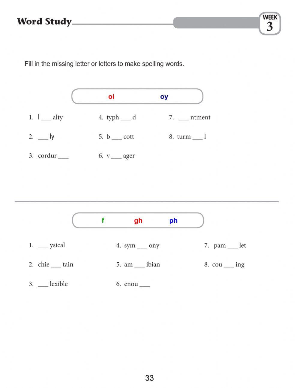 Q2 Spelling L3 p.33 A Q2 Spelling L3 p.33 A