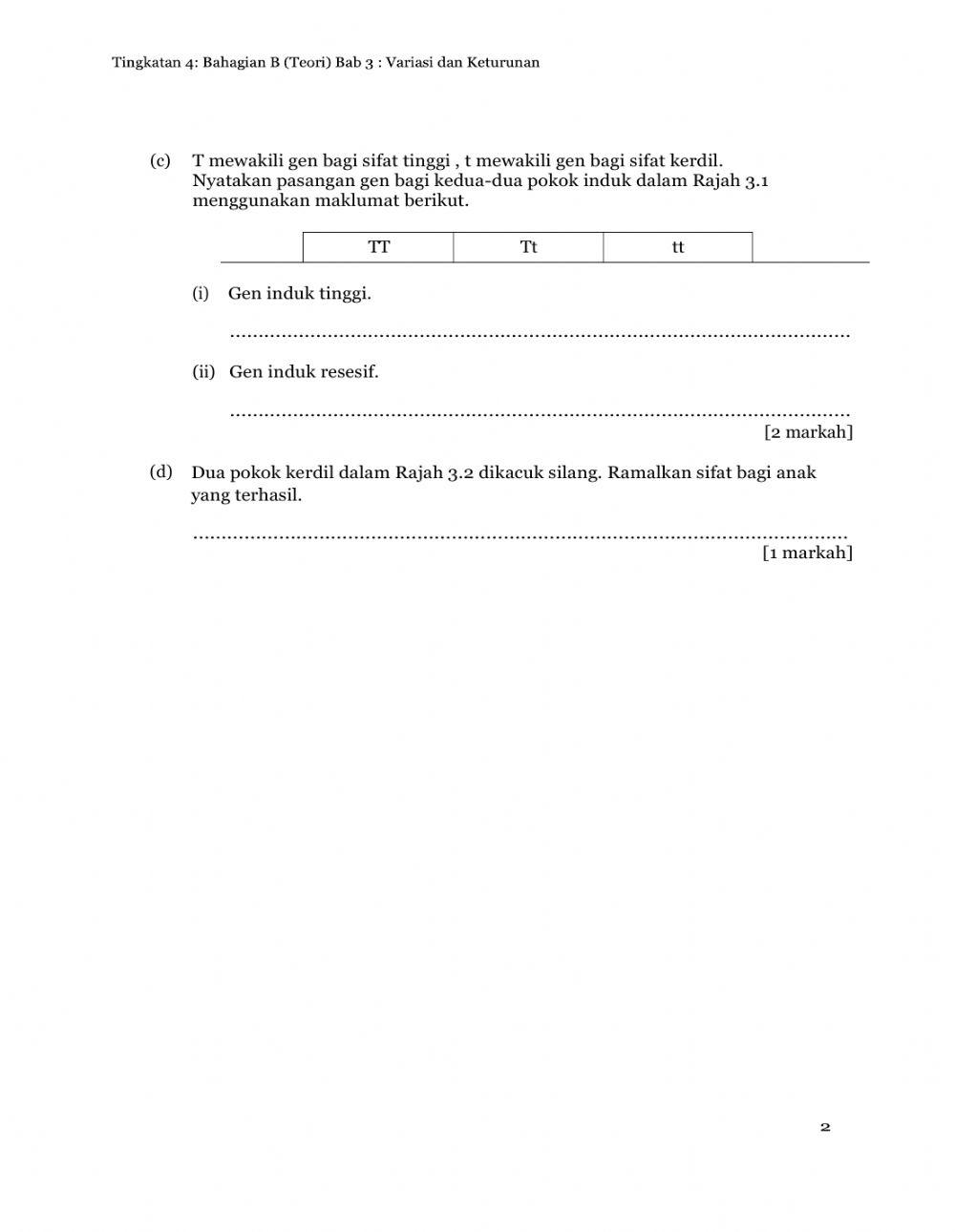 Variasi dan Keturunan