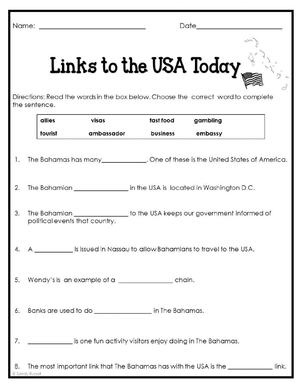 Links with the USA today interactive worksheet Live Worksheets Links with the USA today interactive worksheet Live Worksheets