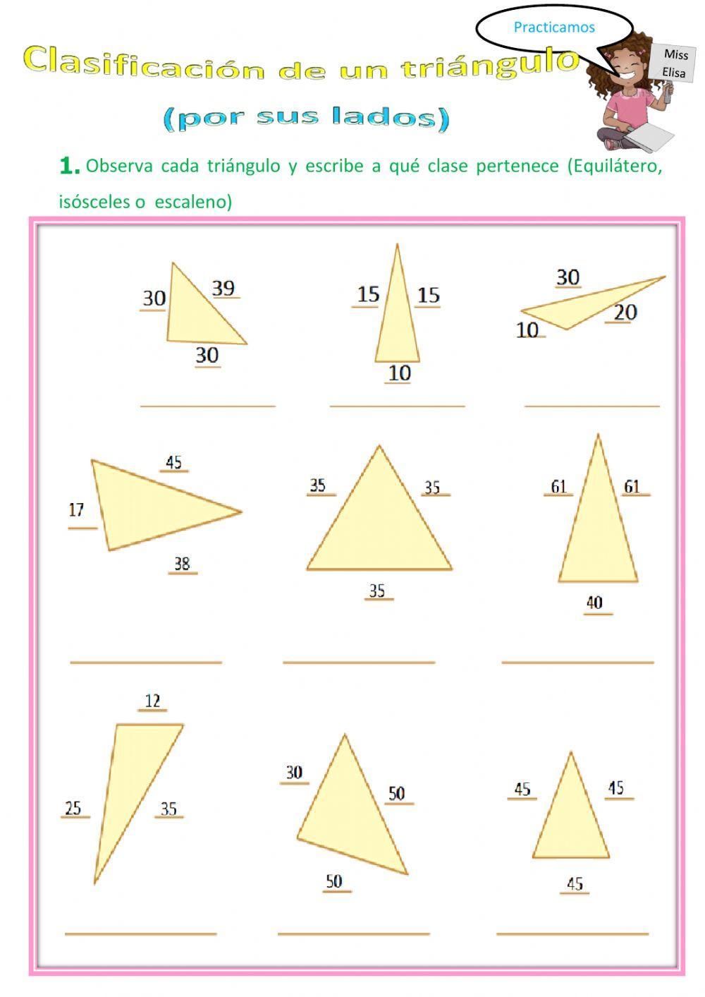 Clasificación de triángulos -por sus lados-