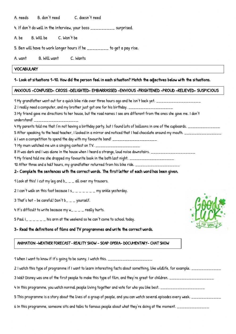 Final exam - teens 3