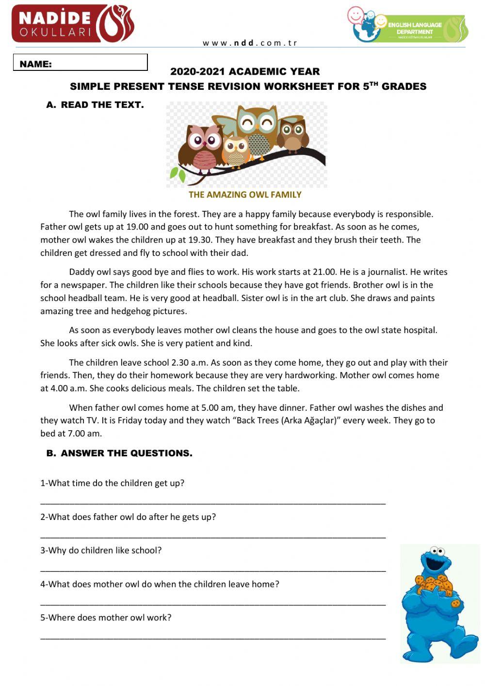 Simple Present Tense Revision