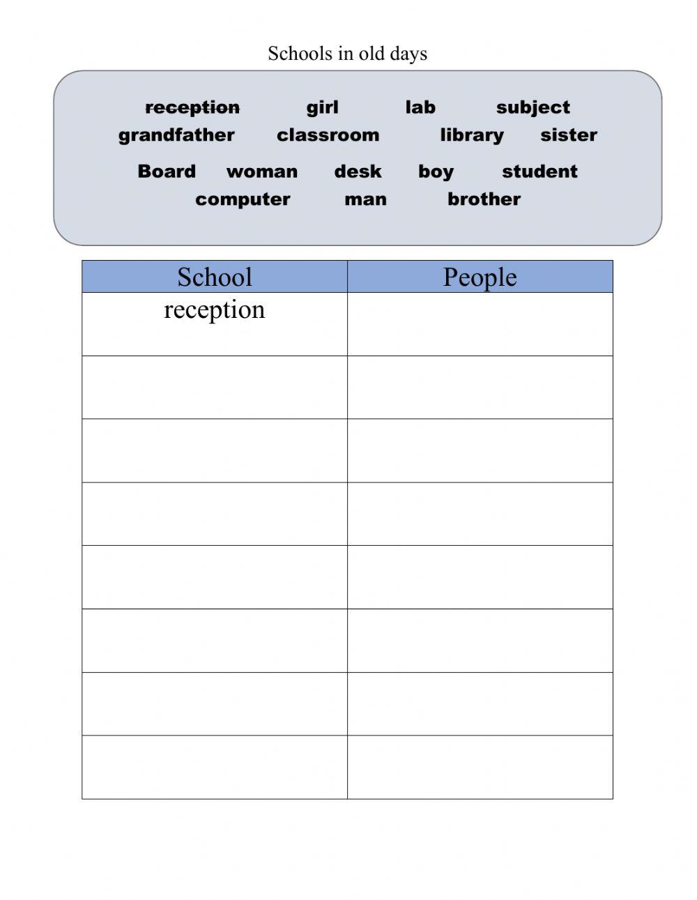 school in the old days