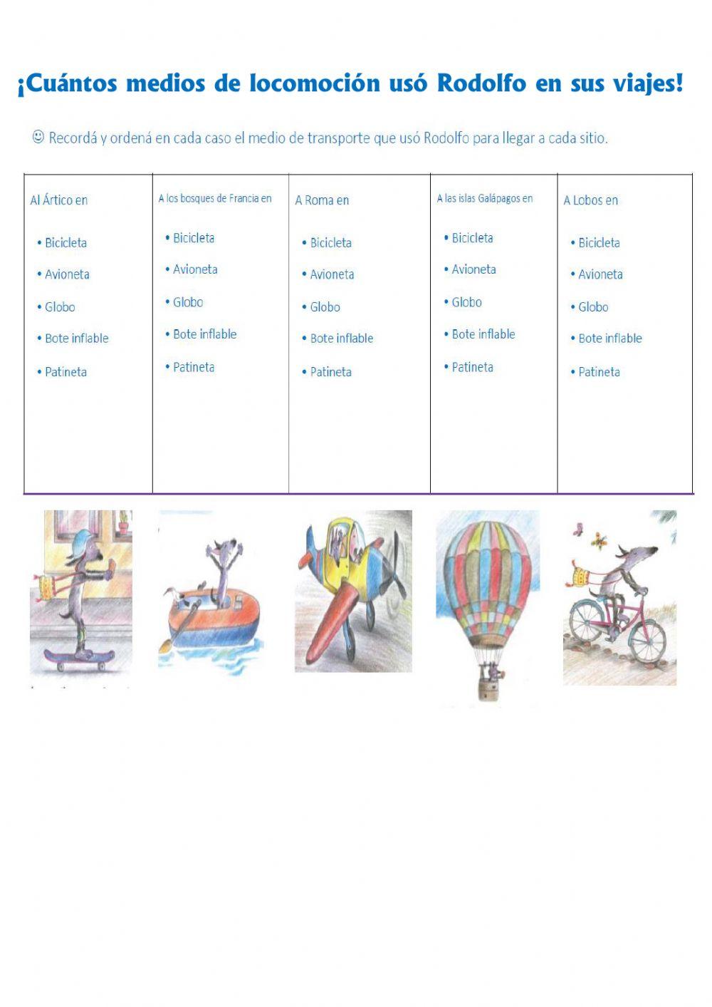 ¡Cuántos medios de locomoción!