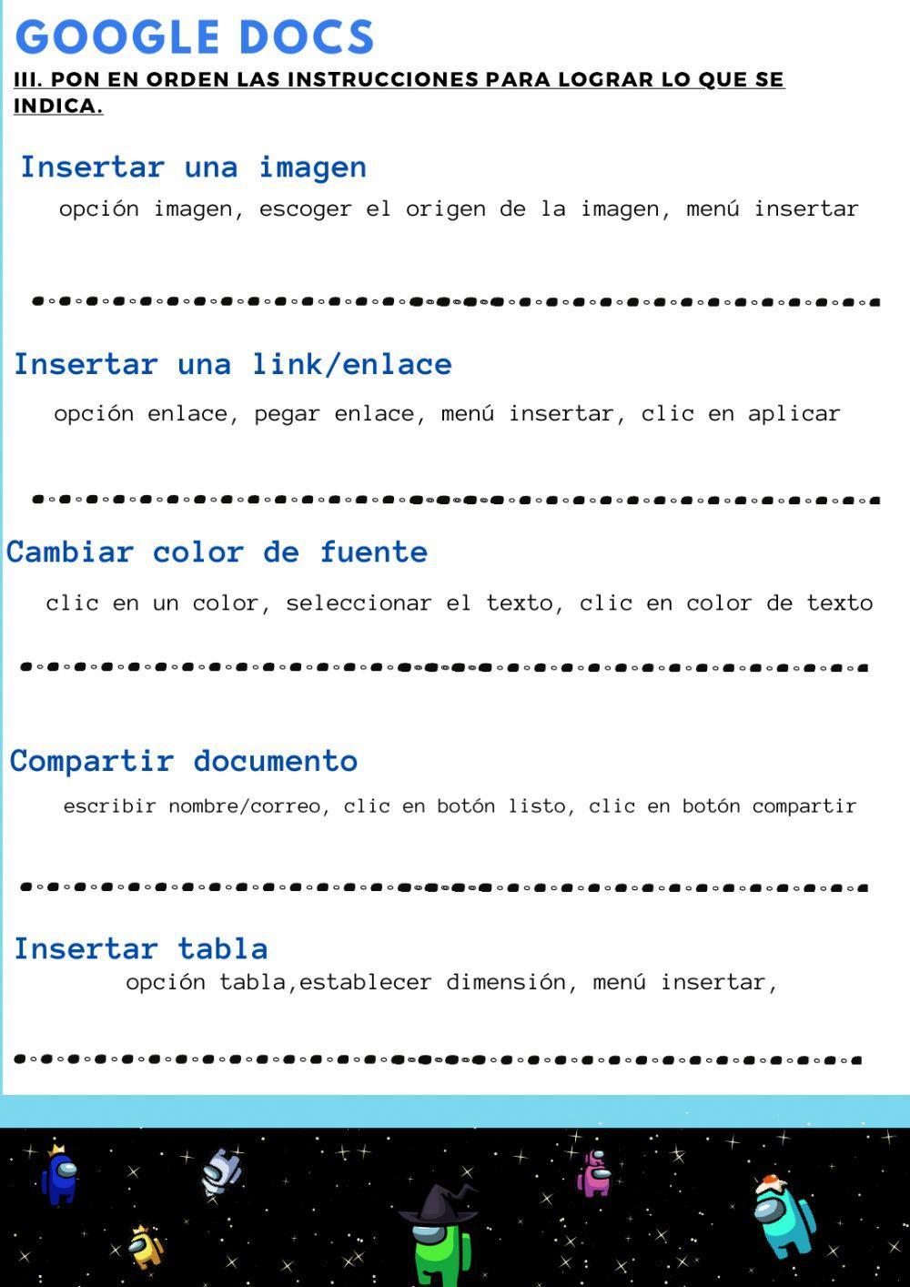 Procesador de texto-Google docs