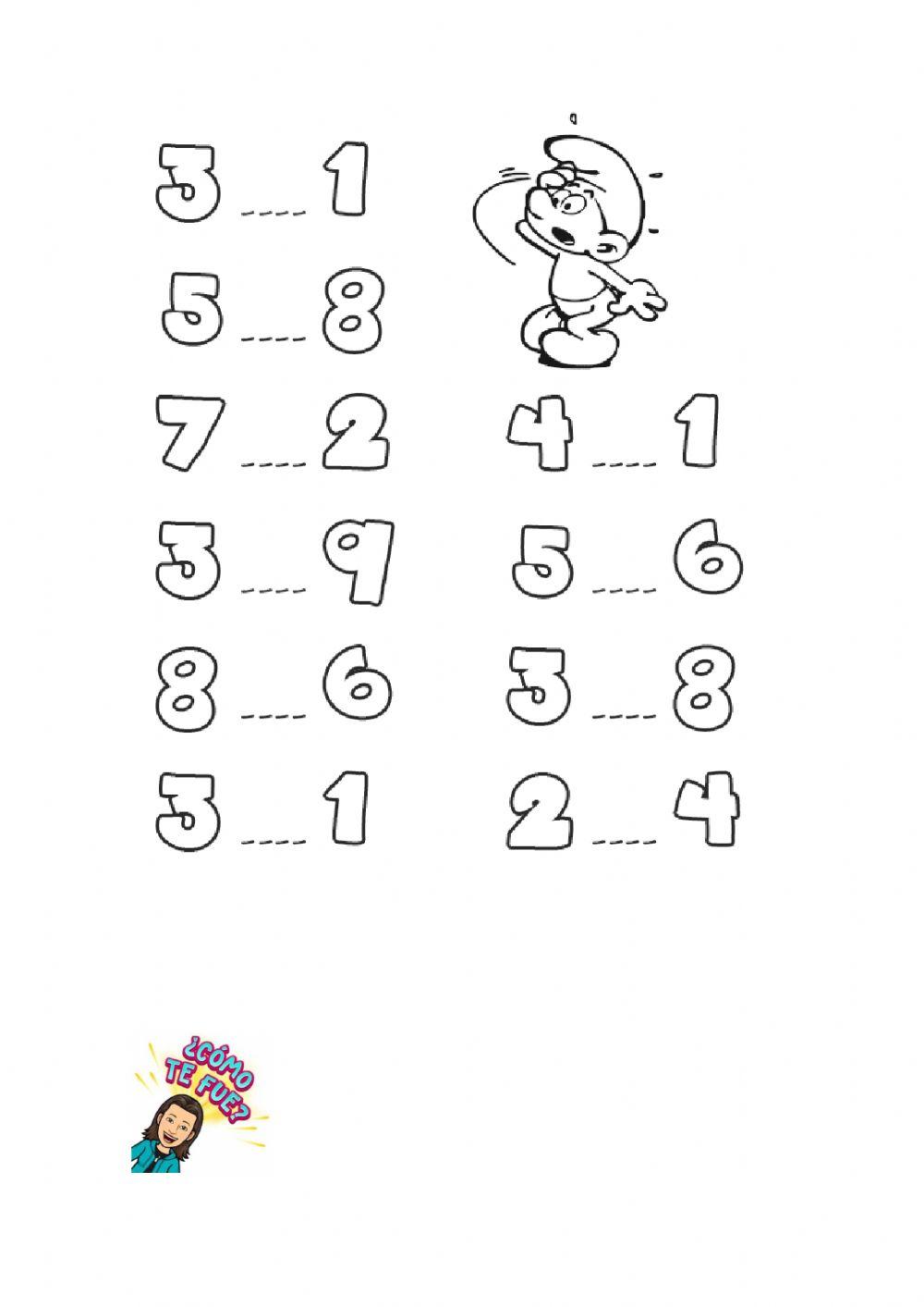 Mayor-menor-nº cantidad hasta 10