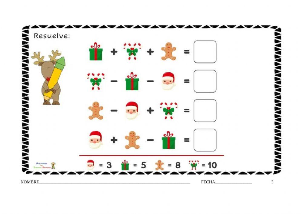 Operaciones combinadas navideñas