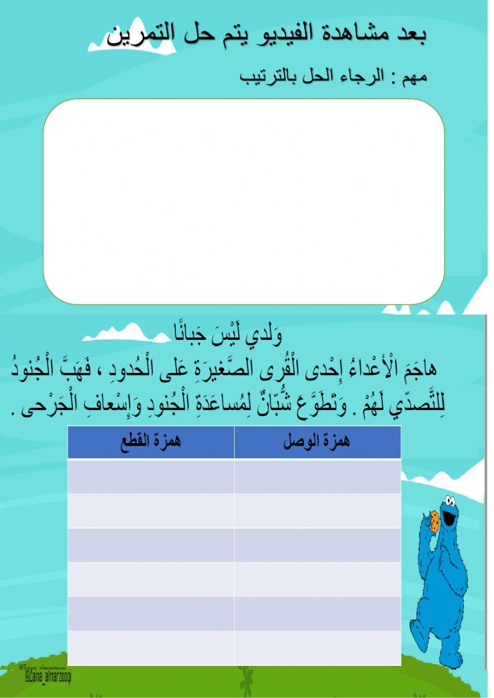 همزة الوصل والقطع