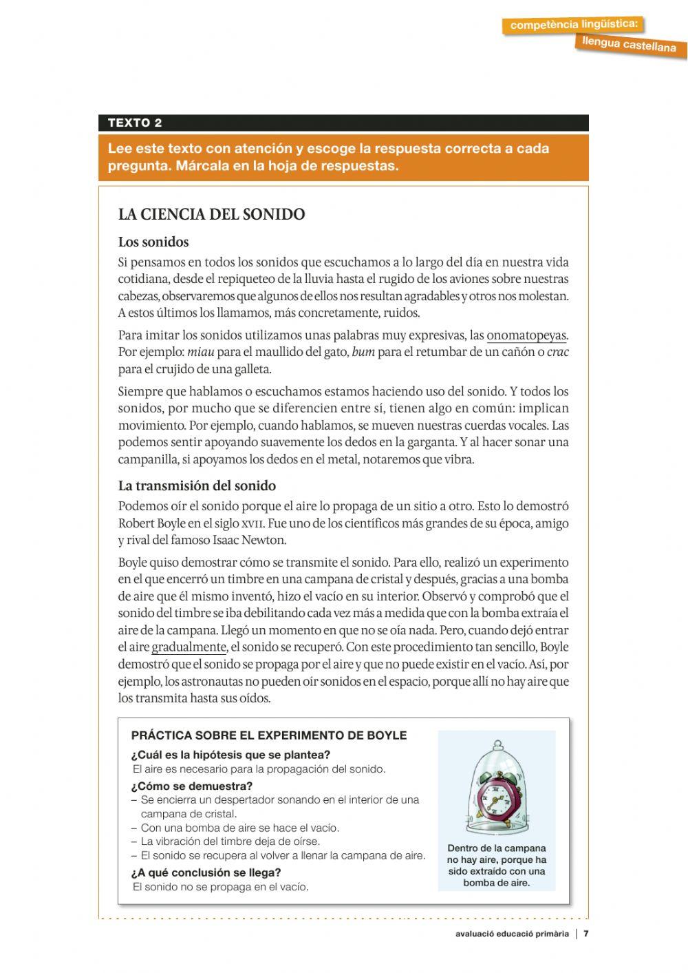 Comprensión lectora- la ciencia del sonido-