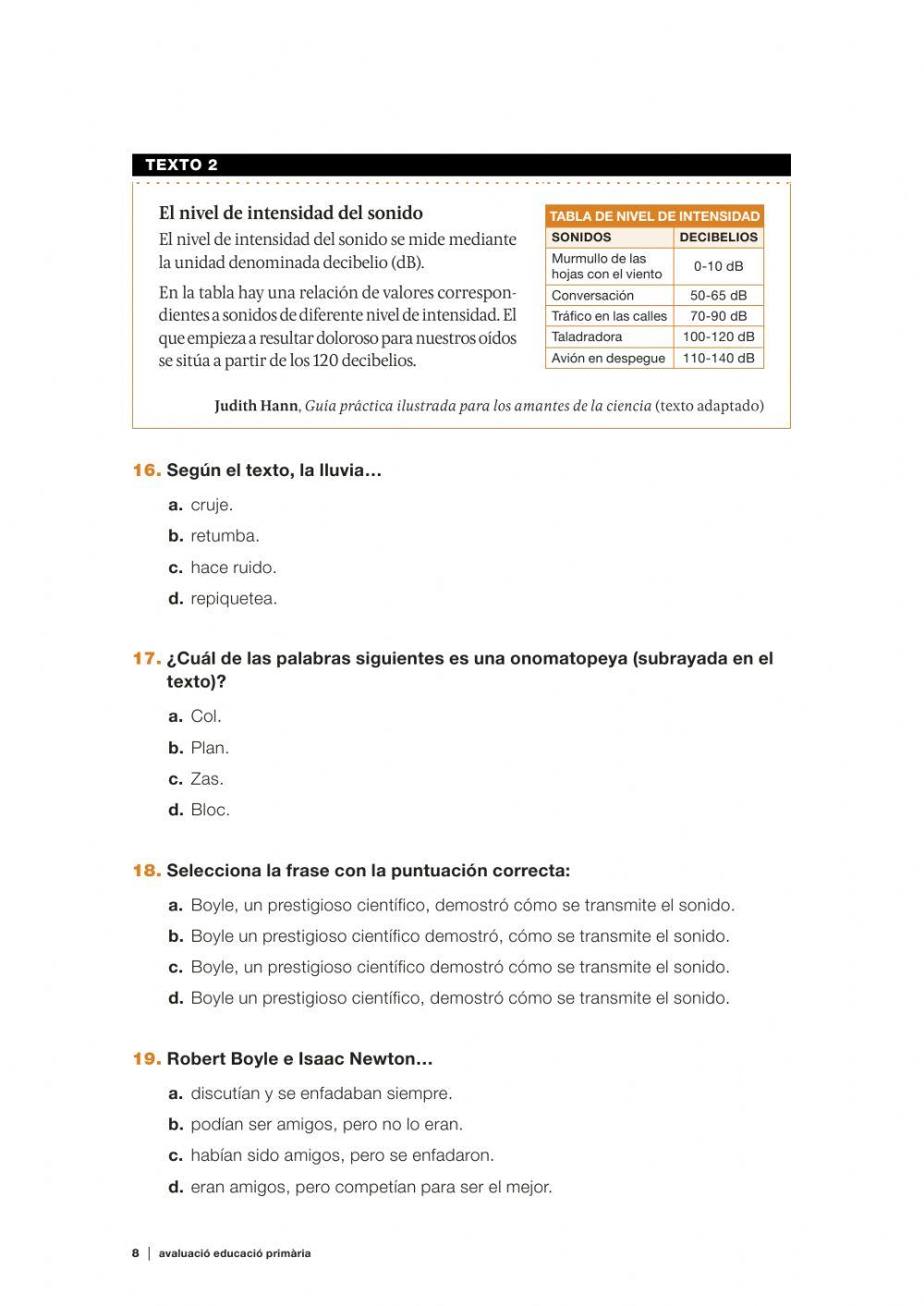 Comprensión lectora- la ciencia del sonido-