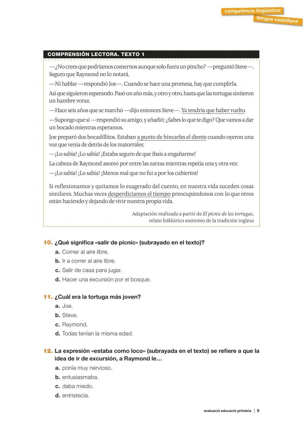 Comprensión lectora-una comida...- Comprensión lectora-una comida...-