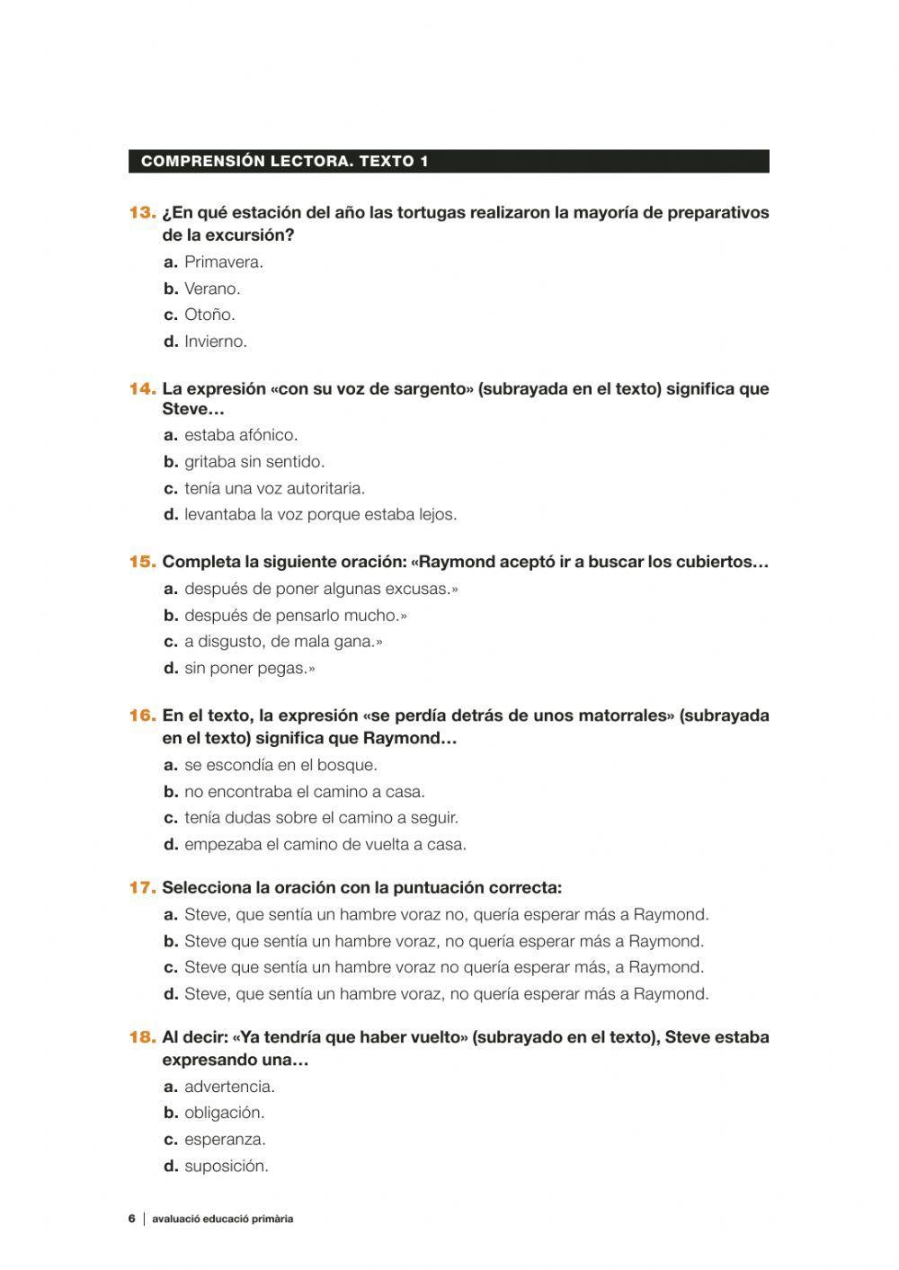 Comprensión lectora-una comida...- Comprensión lectora-una comida...-