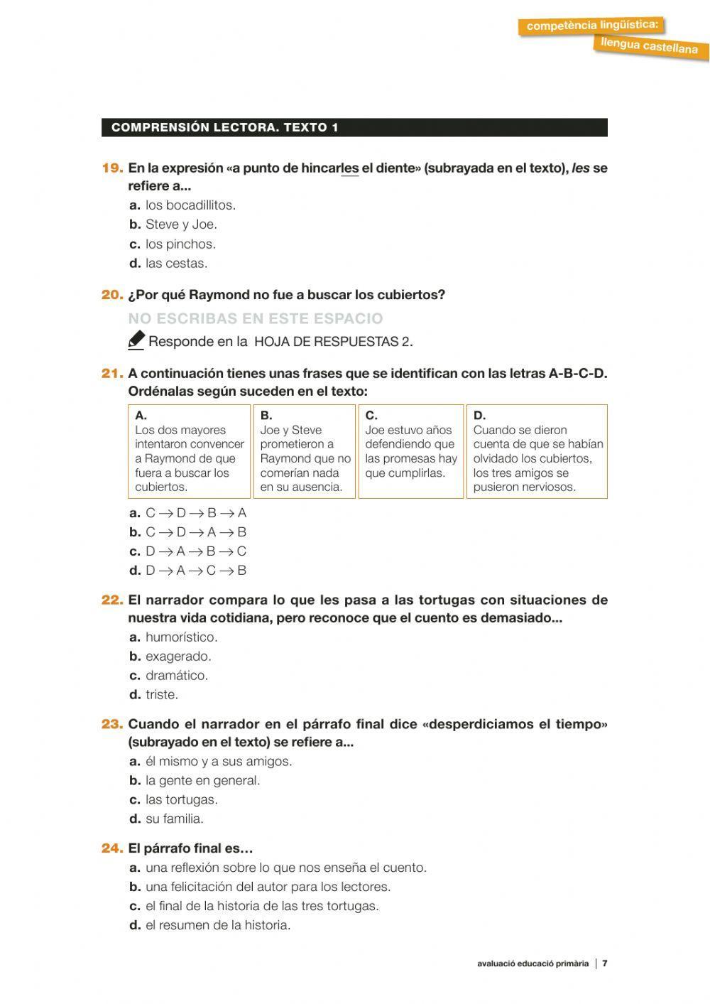 Comprensión lectora-una comida...- Comprensión lectora-una comida...-
