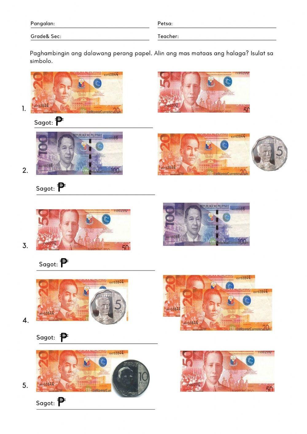 Grade1 Comparing Money 553995 Jobelle D Bola os Live Grade1 Comparing Money 553995 Jobelle D Bola os Live
