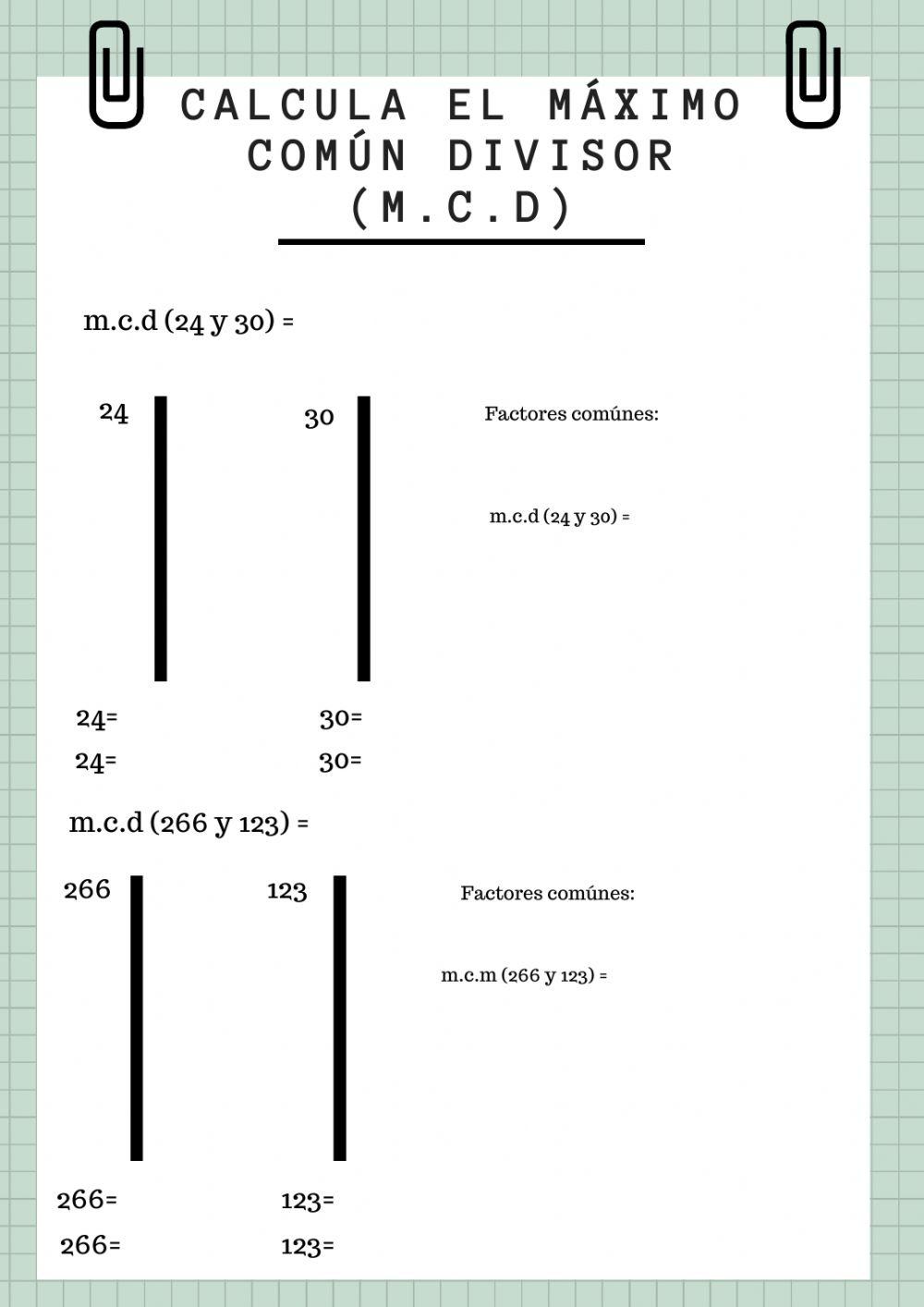 Máximo Común Divisor