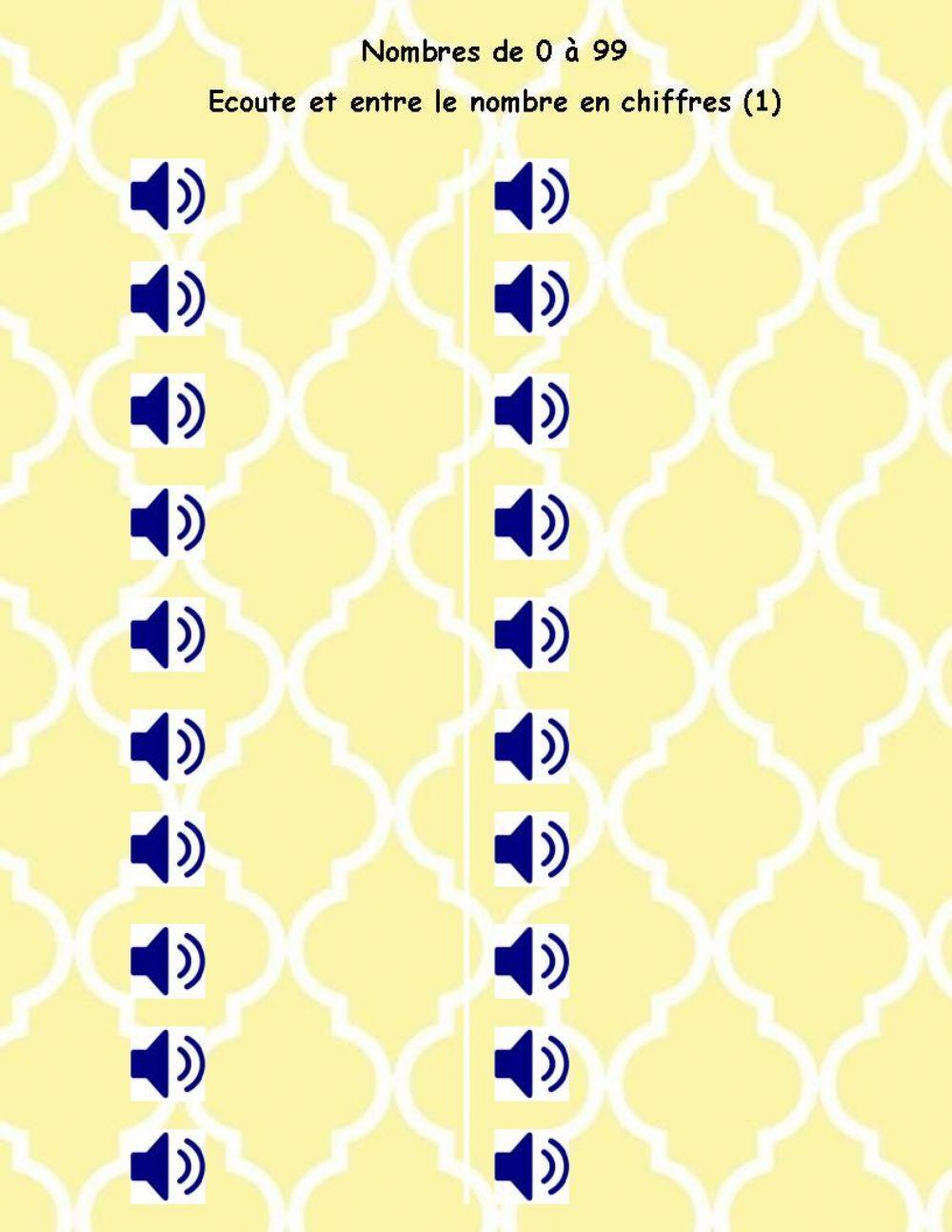 Nombres 0-99 - L - Ecoute et entre le nombres (1)