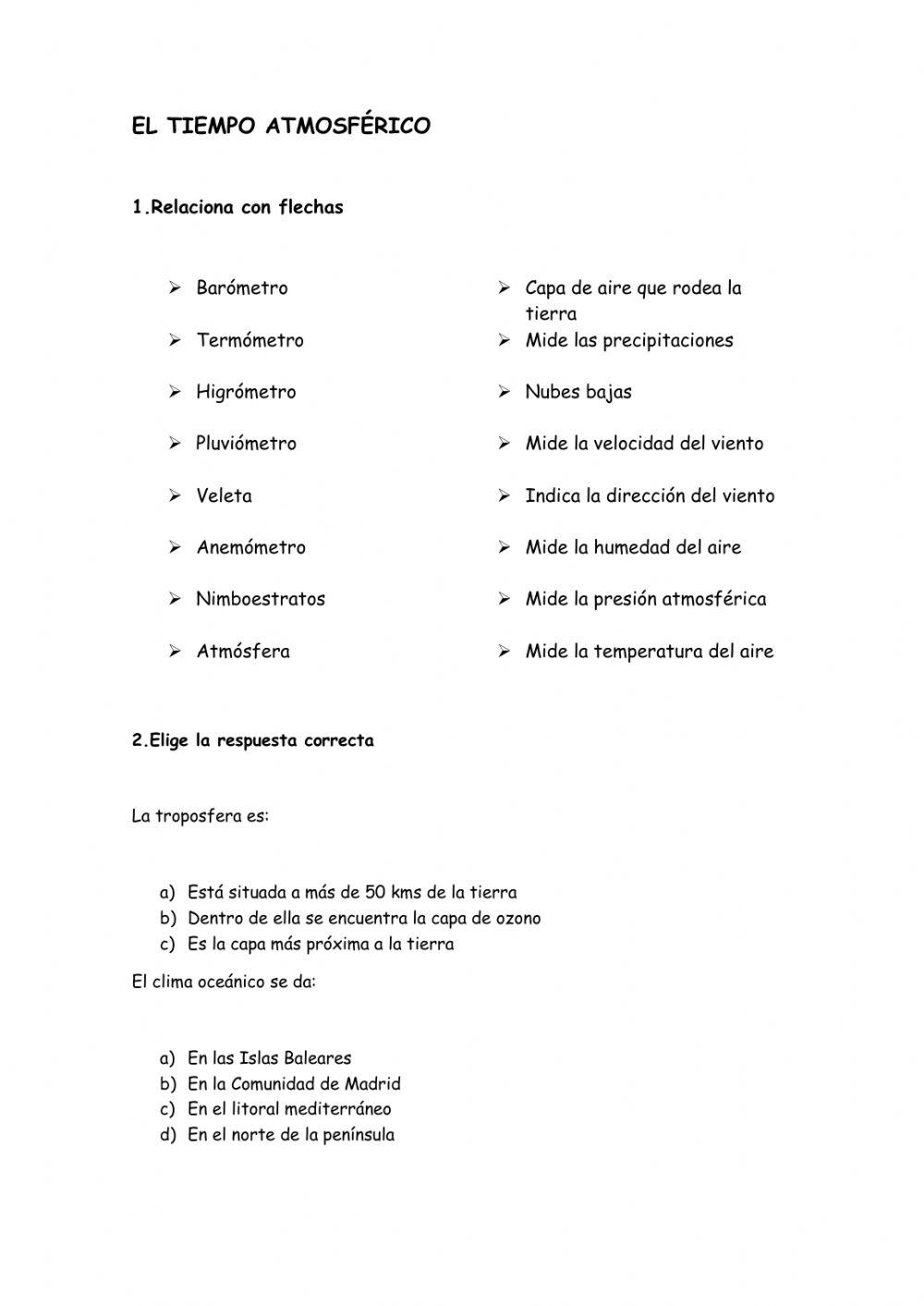 El tiempo atmosférico