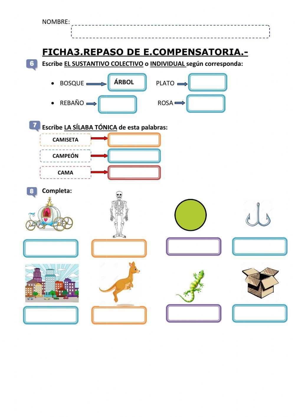 Repaso de lengua compensatoria