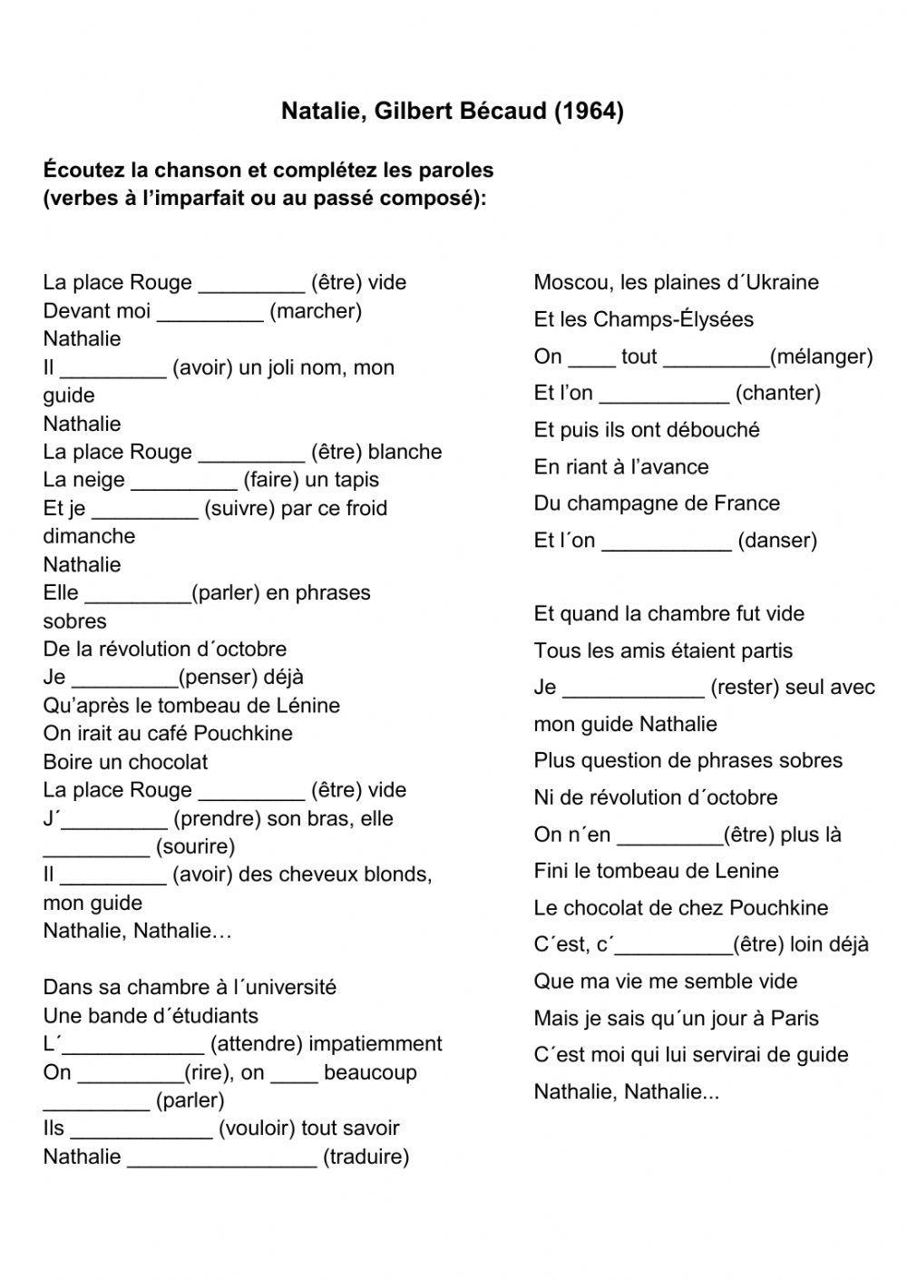 Nathalie, Gilbert Bécaud (1964)