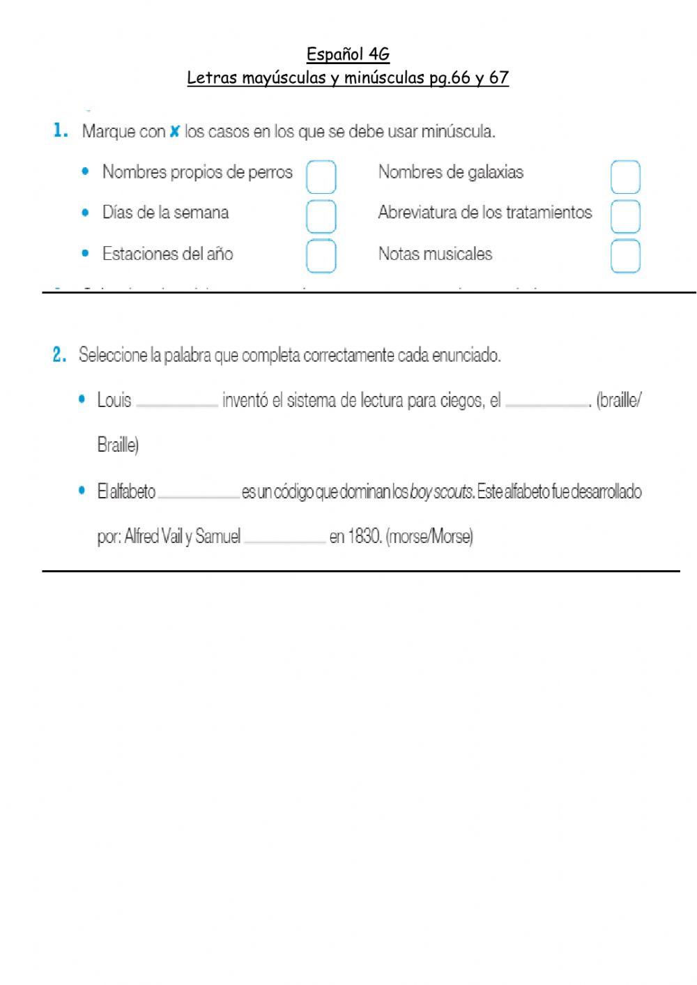 Español 4G-Mayúsculas