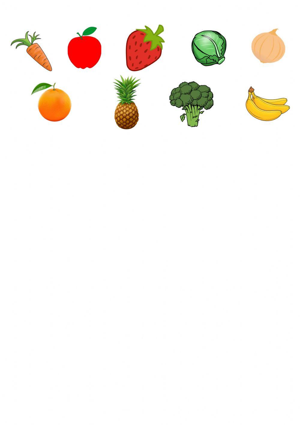 Fruits and vegetables
