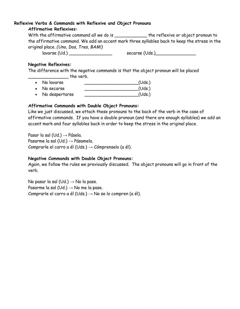 Los mandatos formales