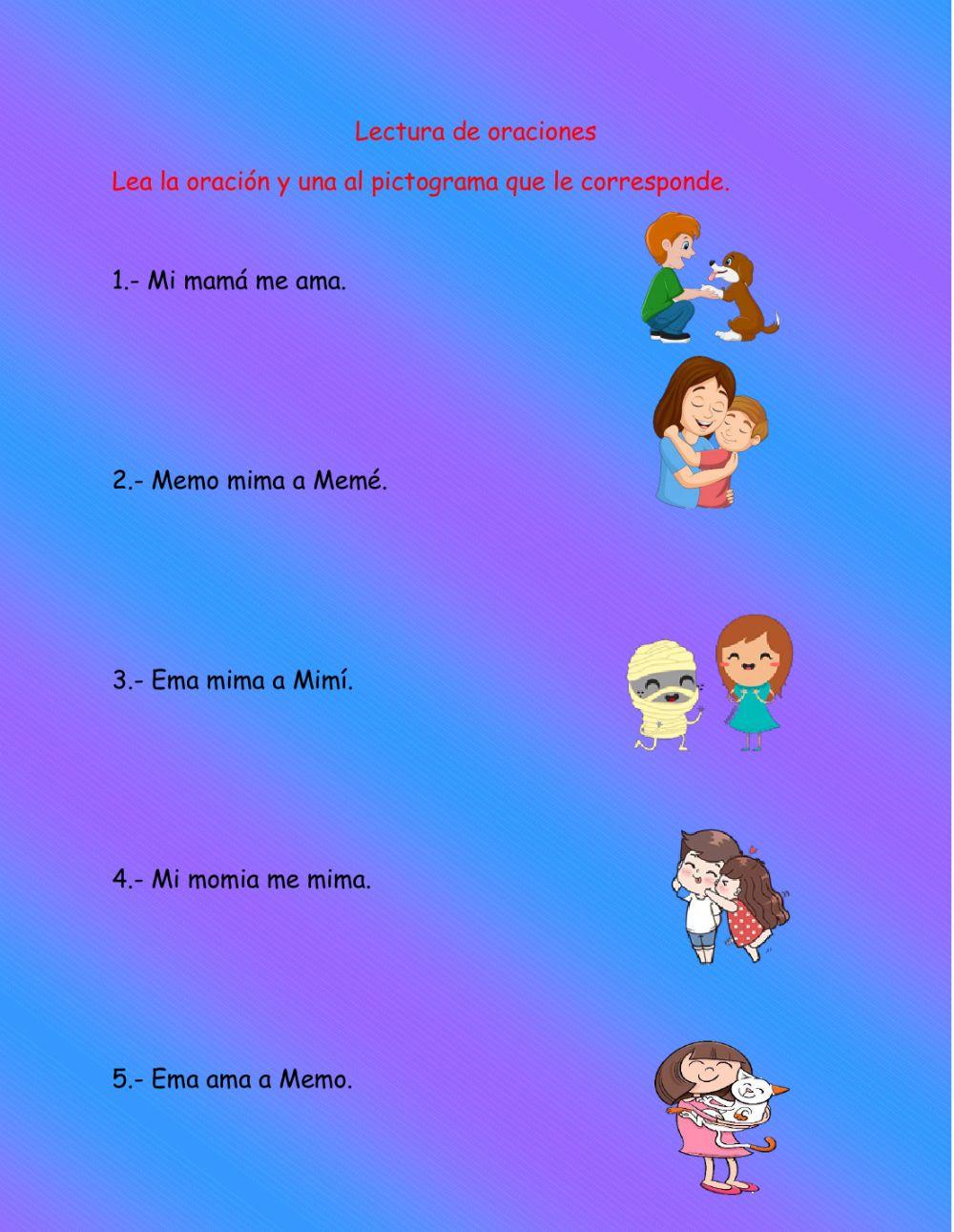 Lectura de oraciones