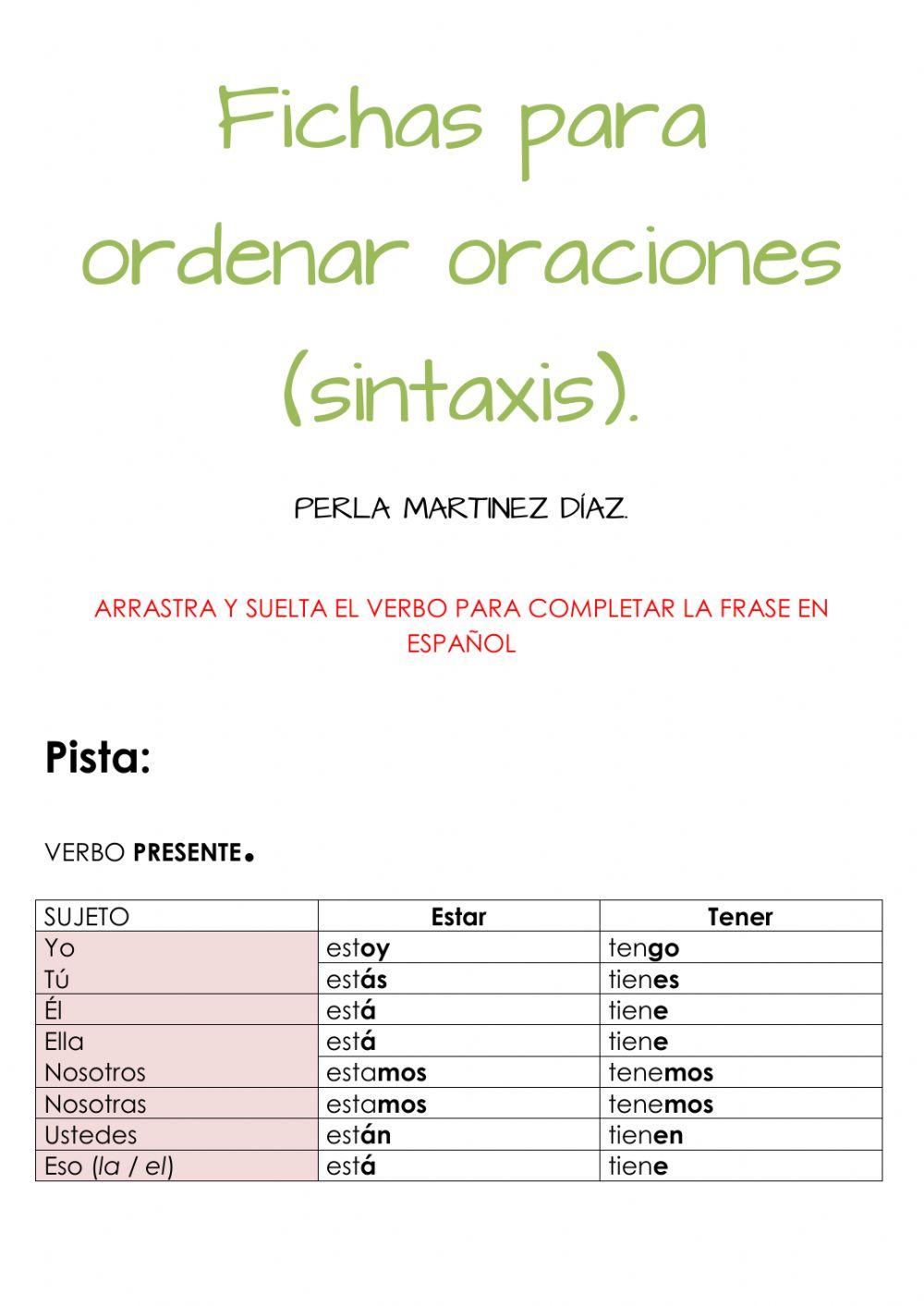 LSM- ESPAÑOL verbos estar-tener