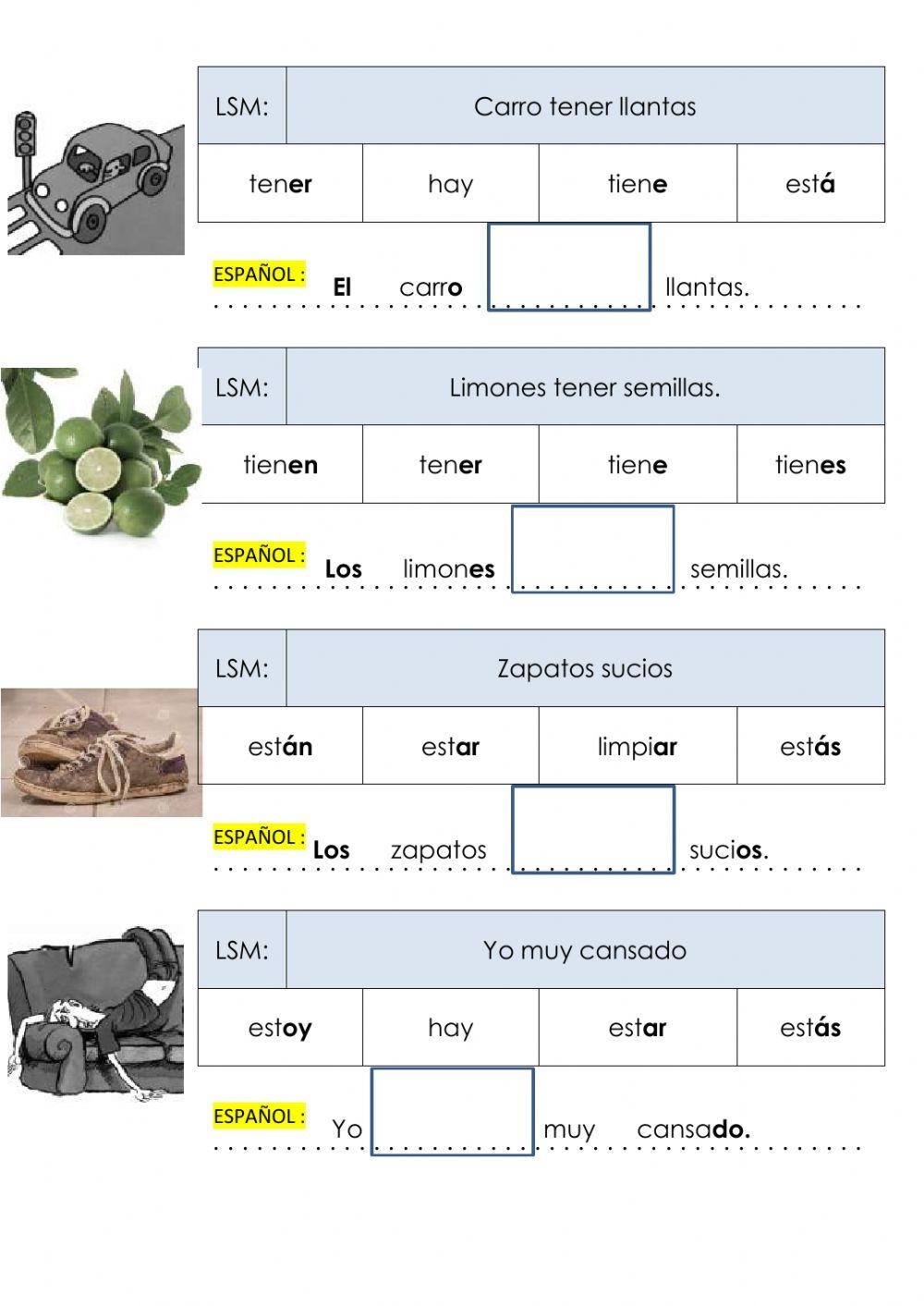 LSM- ESPAÑOL verbos estar-tener