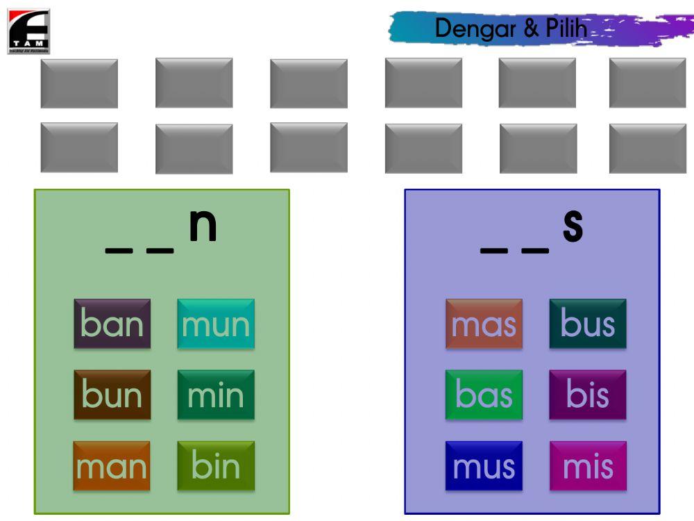 Set 1 Suku Kata KVK (ns)