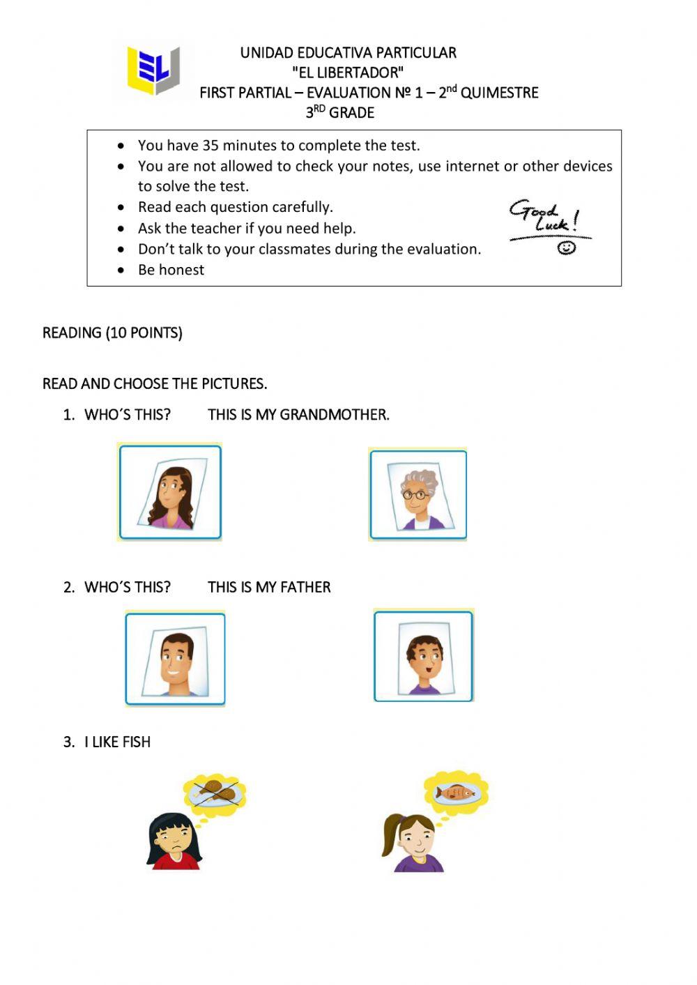 First Evaluation - Second Quimestre - R